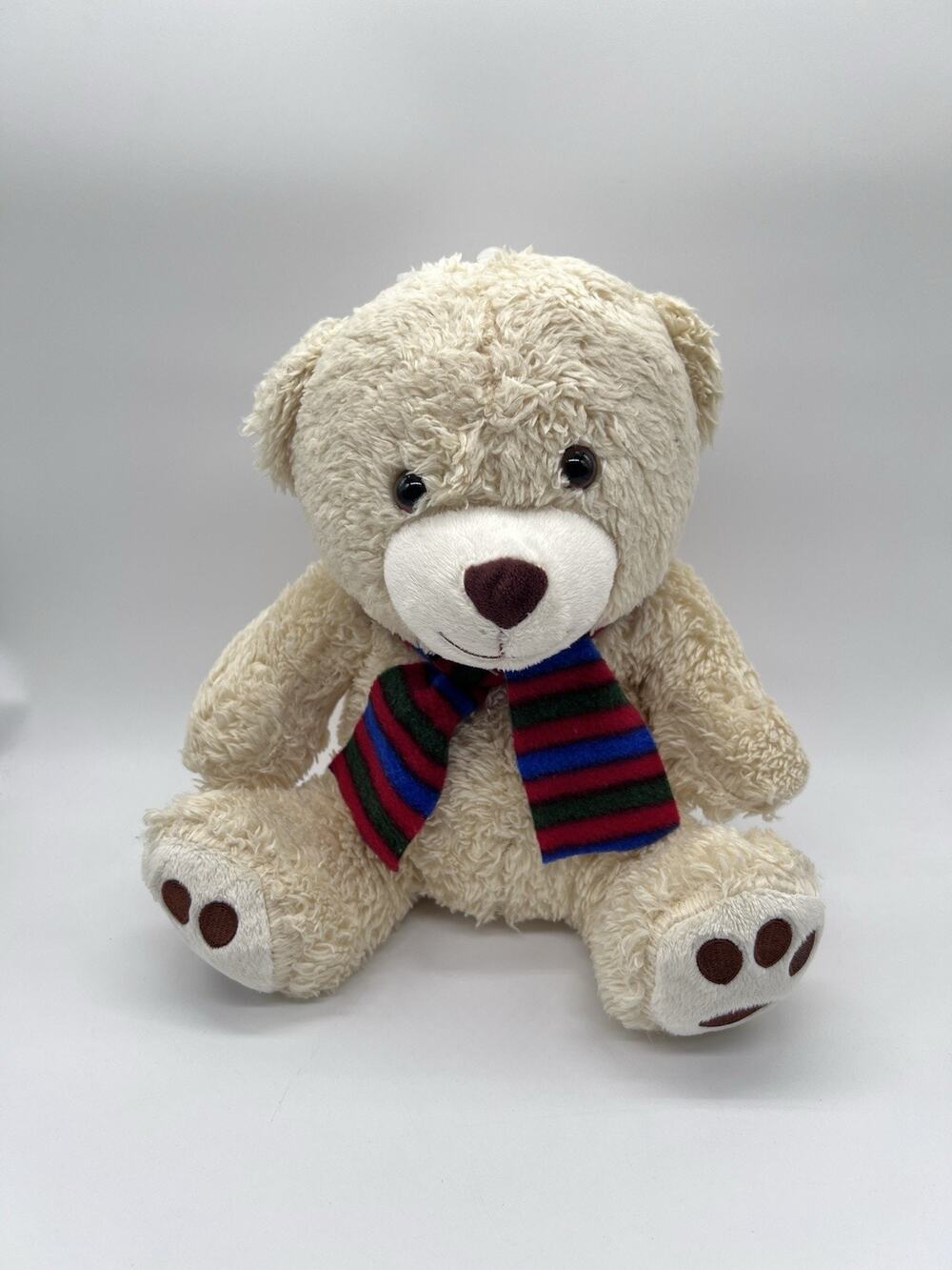 Go! Games Frankie Striped Scarf Teddy Bear Plush Stuffed Animal Toy 10ā